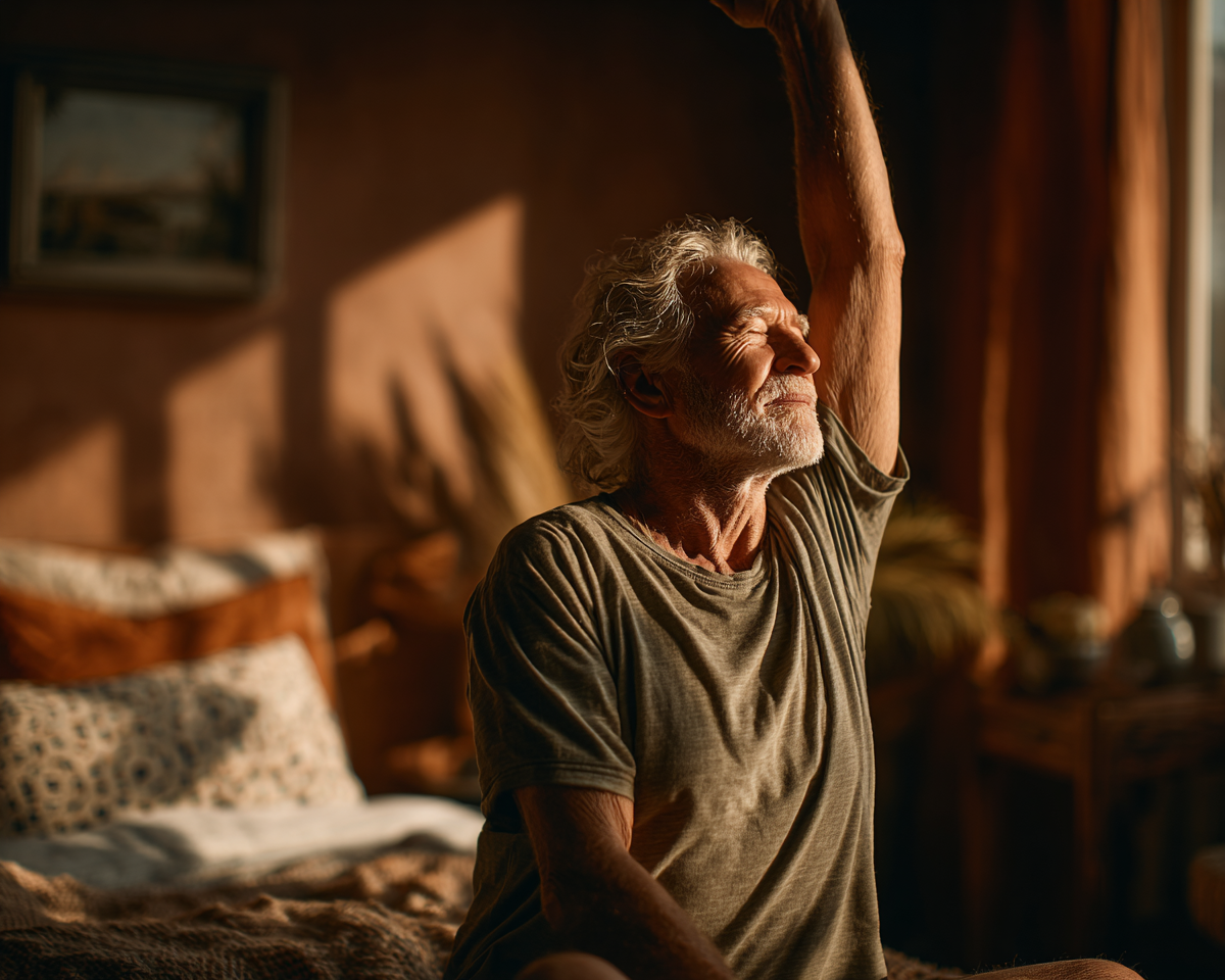 Йога для старших людей на природі